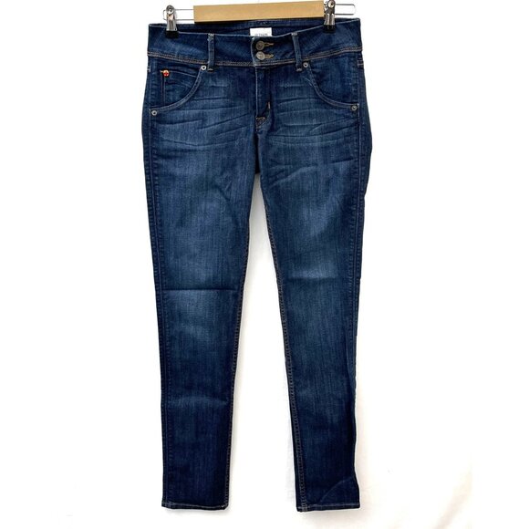 Hudson Collin‎ Skinny Jeans Flap Pocket Dark Wash Denim Low Rise Womens 27 - Picture 4 of 15